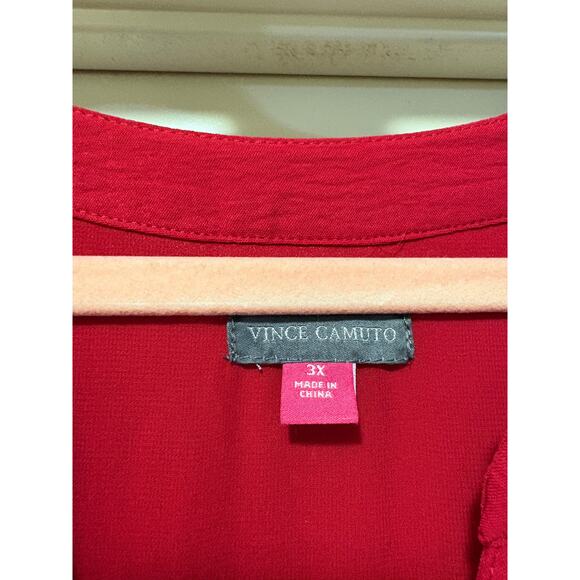 Vince Camuto NWOT Plus Size Red Ruffle Dress - Picture 4 of 8